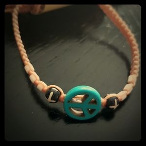 Handmade Blue Peace Bracelet